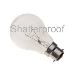 Casell OV60BC-SS-CA - 240v 60w Ba22d G60X108mm Shatterproofed Shatterproofed Casell - Casell Lighting