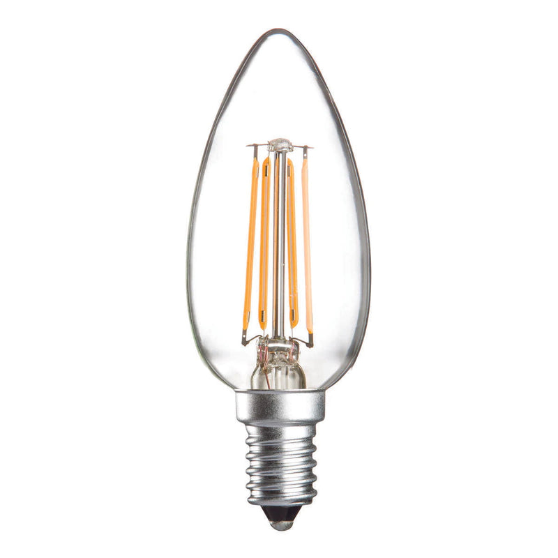 Ampoule LED, E14 candle, verre mat, 2700K, 450Lm, 4W, H10cm, Ø3,5cm - Faro