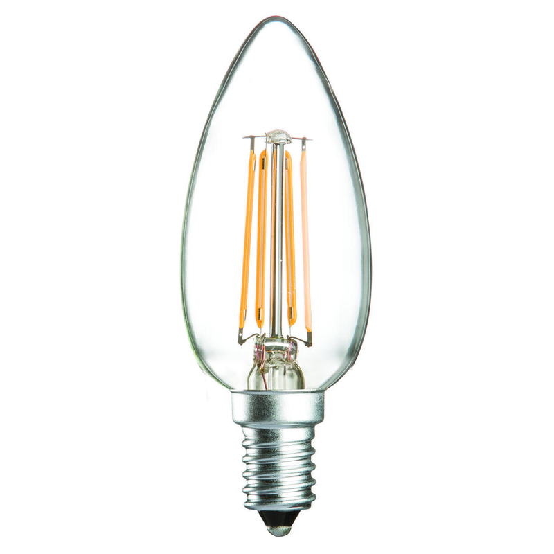 Casell Filament LED Candle 240v 4w E14 440lm 4000°k Dimmable - 0635635606473 LED Light Bulbs Casell - Casell Lighting