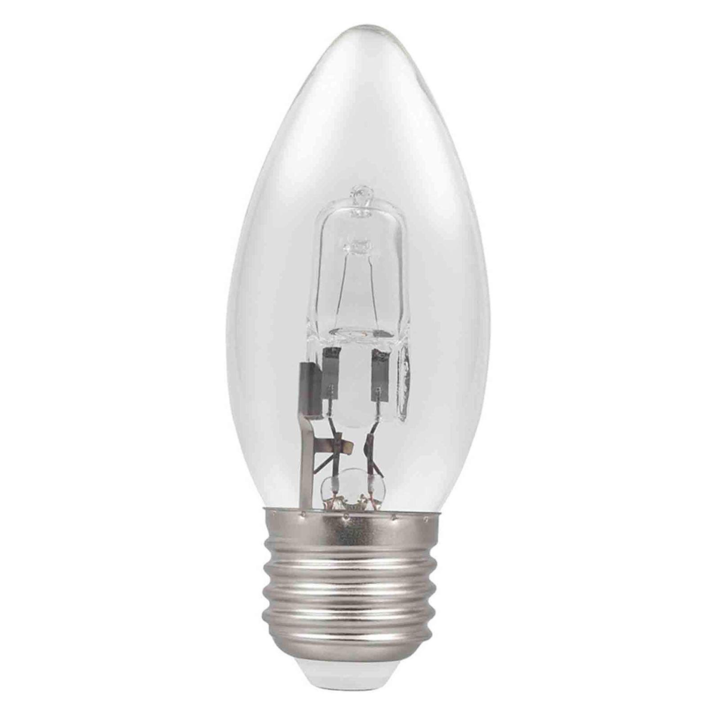 Casell C42ES-H-CA - Candle 42w E27 240v Clear Energy Saving Halogen Light Bulb - 35mm Halogen Energy Savers Casell - Casell Lighting