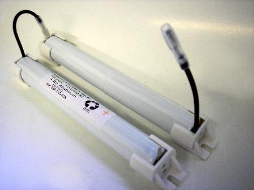 4.8V 4Ah Industrial High Temperature Nickel Hydride Battery with End caps & connectors. Batteries Casell - Casell Lighting