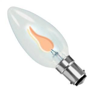 Flicker Flame Candle Bulb 3W SBC / B15 Incandescent Lamps Casell  - Casell Lighting