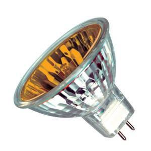 Pack of 10 - Dichoric Reflector 50w 12v GU5.3 Casell Lighting Amber MR16 50mm 12° Light Bulb Halogen Bulbs Casell  - Casell Lighting