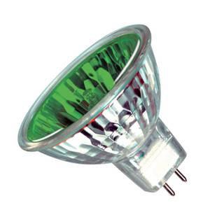 Halogen Spot 20w 12v GU5.3 Casell Lighting 35mm MR11 10° Green Dichroic Reflector Light Bulb Halogen Bulbs Casell  - Casell Lighting