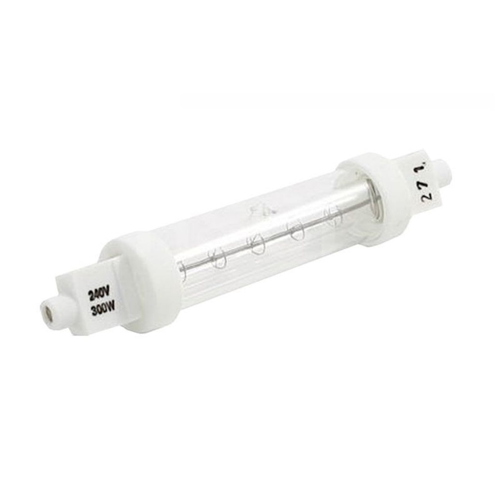 Casell IR240300R-3C - Food Catering Bulb 300w 240v 220mm R7s Heat Light Bulb With Quartz Protective Jacket Infra Red Heat Lamp Casell  - Casell Lighting
