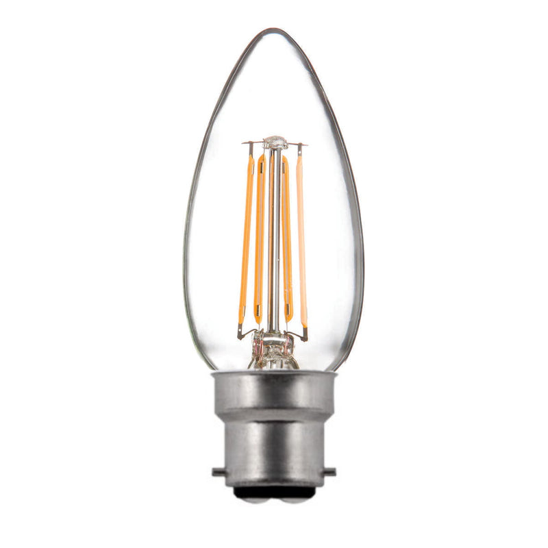 Casell CL4BC-82DBX-CA - Filament LED Candle 240v 4w B22D 828 Dim LED Light Bulbs Casell  - Casell Lighting