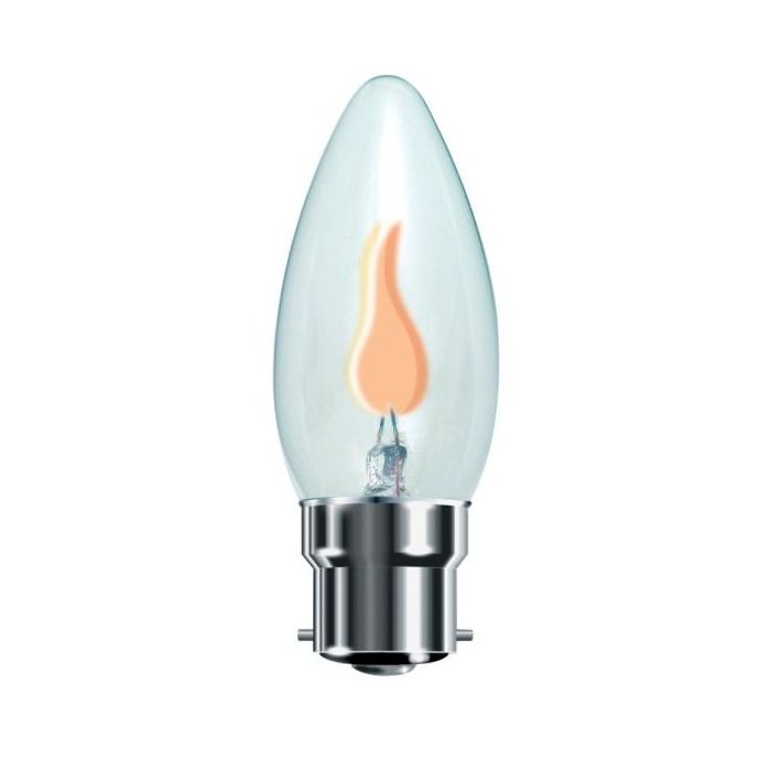Flicker Flame Candle Bulb 3W BC / B22 Incandescent Lamps Casell  - Casell Lighting
