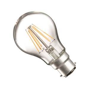 Casell Filament LED A60 GLS 240v 8w B22d 850lm 4000°k Dimmable - 0635635606534 LED lighting Casell  - Casell Lighting