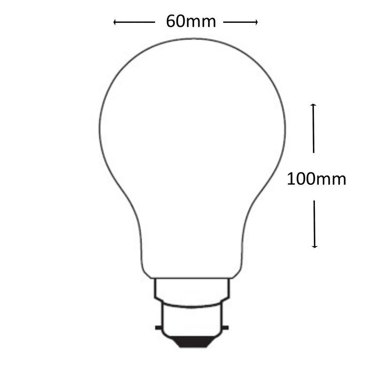 Casell Filament LED A60 GLS Pearl 240v 8w B22d 750lm 2700°k Dimmable - 0635635589202 LED Light Bulbs Casell  - Casell Lighting