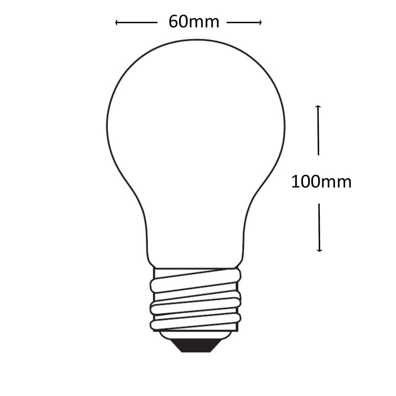 Casell Filament LED A60 GLS Pearl 240v 8w E27 750lm 2700°k Dimmable - 0635635589196 LED Light Bulbs Casell  - Casell Lighting