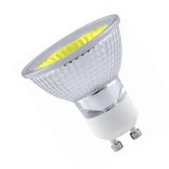 GU10 240v 2w LED  51mm Flood Yellow LED Light Bulbs Casell  - Casell Lighting