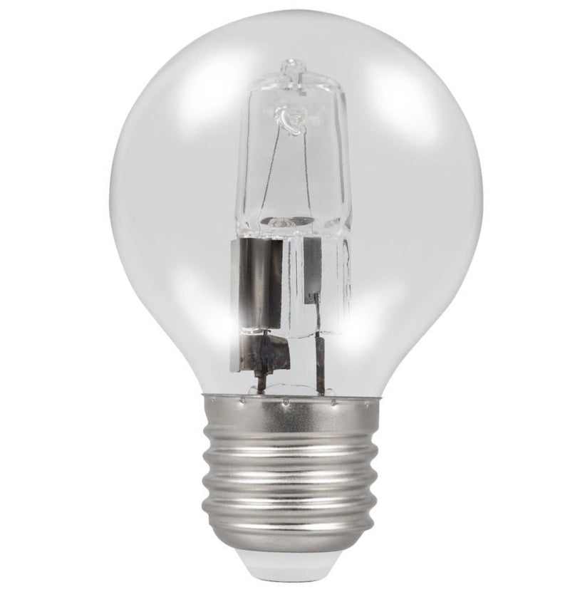 Casell GB18ES-H-CA - Golf Ball 18w E27/ES 240v Clear Energy Saving Halogen Light Bulb - 45mm Halogen Energy Savers Casell  - Casell Lighting