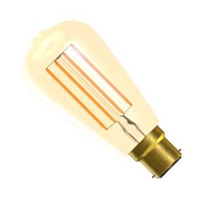 Casell Filament LED ST64 "Edison" Gold Tinted 240v 8w B22d 740lm 2200°k Dimmable - 0635635607364 LED Lighting Casell  - Casell Lighting